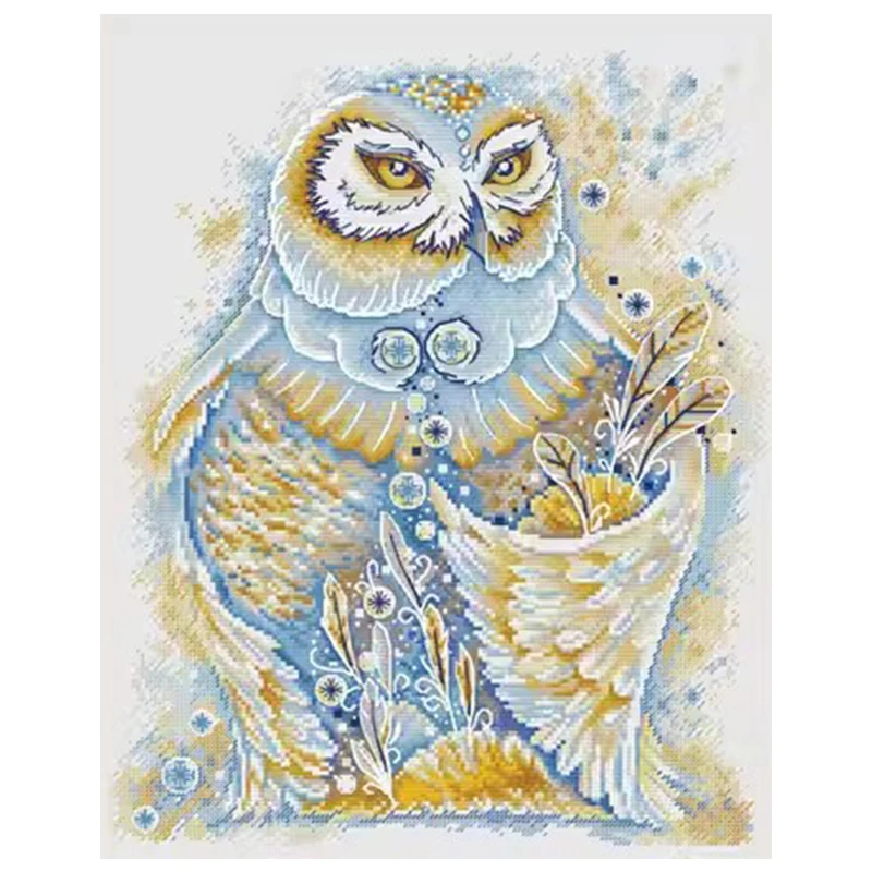 Owl Gentleman Animals Patterns Counted Cross Stitch 11CT 14CT 16CT 18CT DIY Cross Stitch Kits Embroidery Needlework Sets Crafts