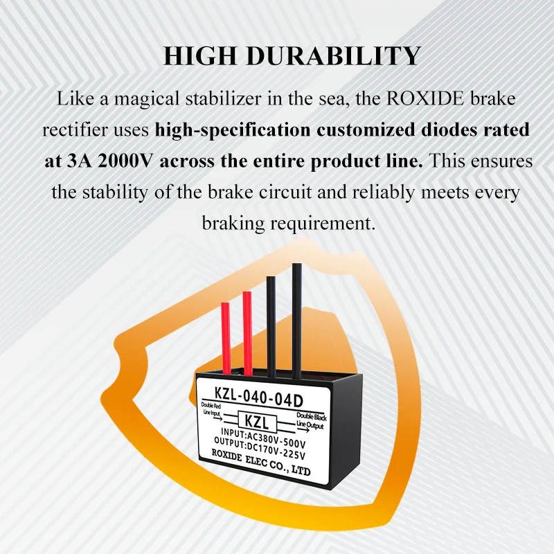 ROXIDE  Motor Brake Rectifier KZl-040-04D, AC 380-500V, DC 170-225V