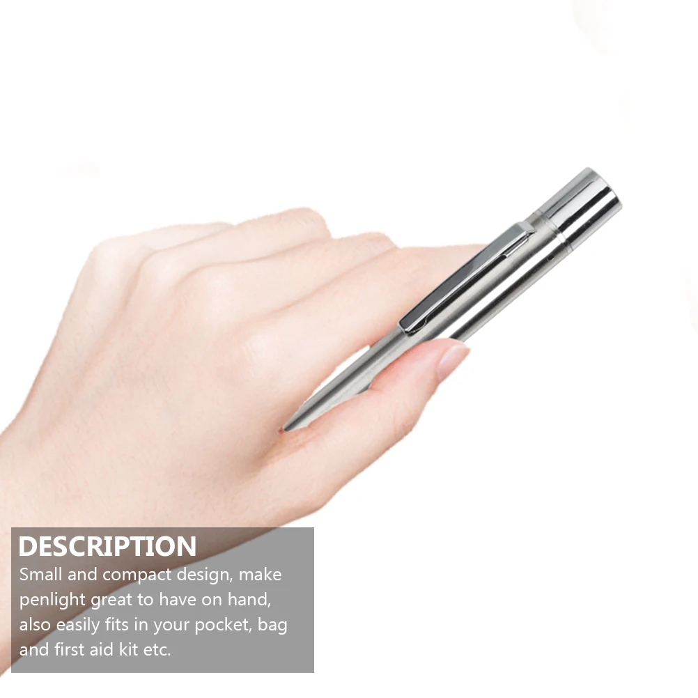 

2pcs Medical Pen Light Led Flashlight Neuro Assessment Tool Pupil Size Detection Metal Electric Torch Rechargeable