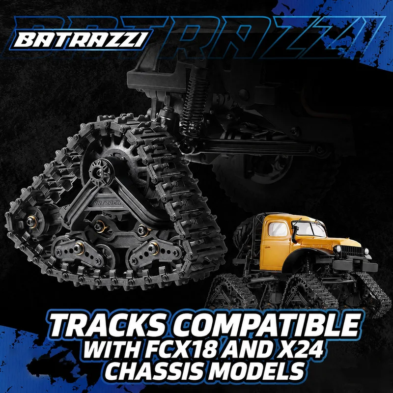 FMS BATRAZZI 4Pcs Track Wheel KIT For FCX24 FCX18 RC Crawler Chassis Upgrade Replacement Parts，Compact And Easy To Install.