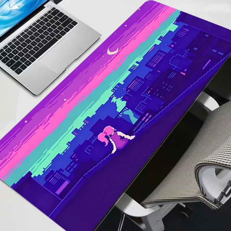 Low pixel Anime Mousepad Anti-slip Rubber Office Deskmat kawaii Game Keyboard Protect Mat HD Printing Computer Gaming MousePad