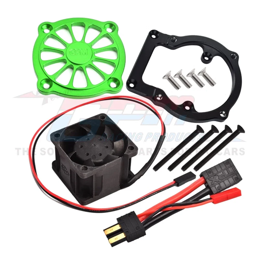 GPM Metal Aluminium Alloy Motor Radiator Motor Cooling Fan for Traxxas 1/8 Sledge 4WD Monster Truck 95076-4 RC Car Upgrade Parts