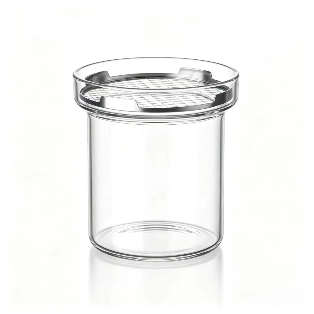 High-Temperature Resistant Incense Burner Anti Dust Metal Filter Screen Mosquito Coils Tray Glass Minimalist Fragrance Censer