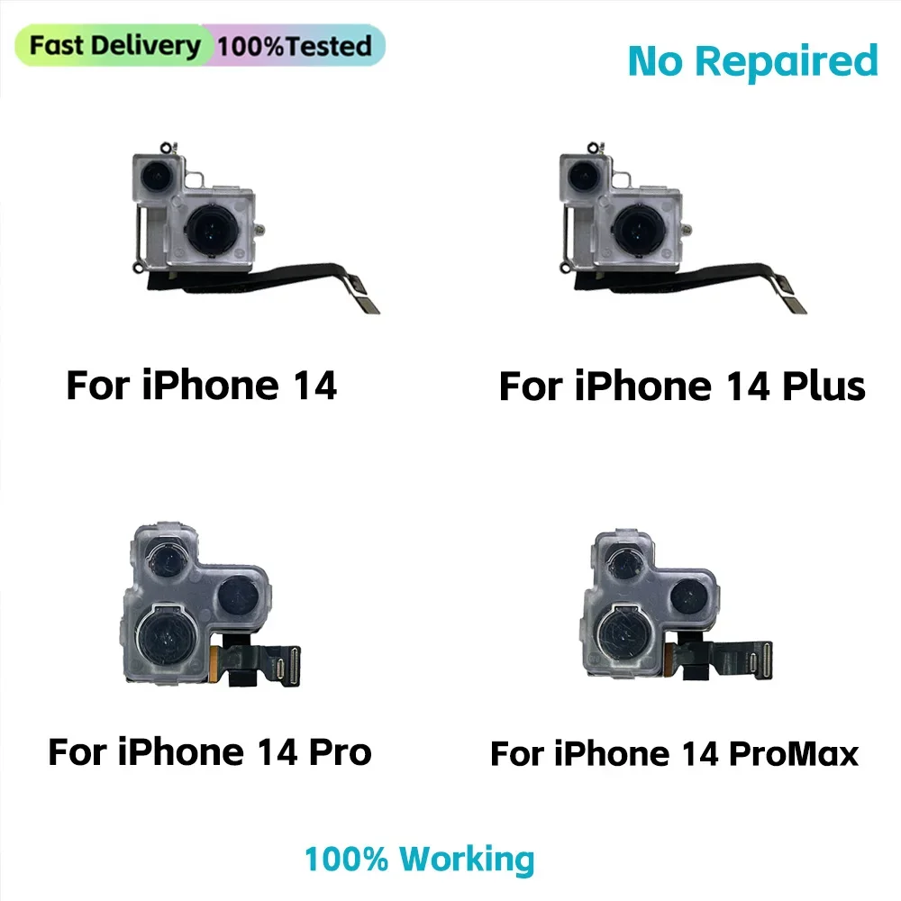 Back For iPhone 14 Camera Main Lens Flex Cable Camera Module For iPhone 14 Pro Max 14 Plus Rear Camera Flex Cable Repair Parts