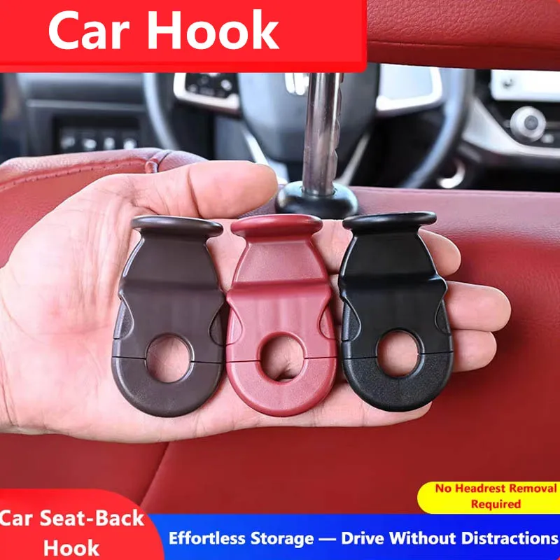 

1PC Car Back Seat Hook Car Interior Organizer Accessories 20KG Heavy Duty For Grocery Bag Car Headrest Hanger