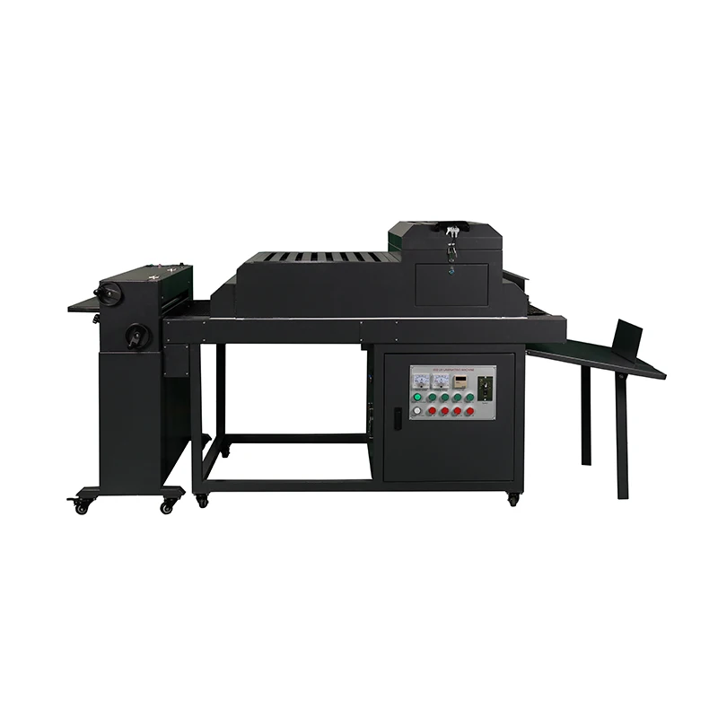DOUBLE 100 New Innovation Automatic Small 650mm Spot UV Coating Machine For Printing Industry