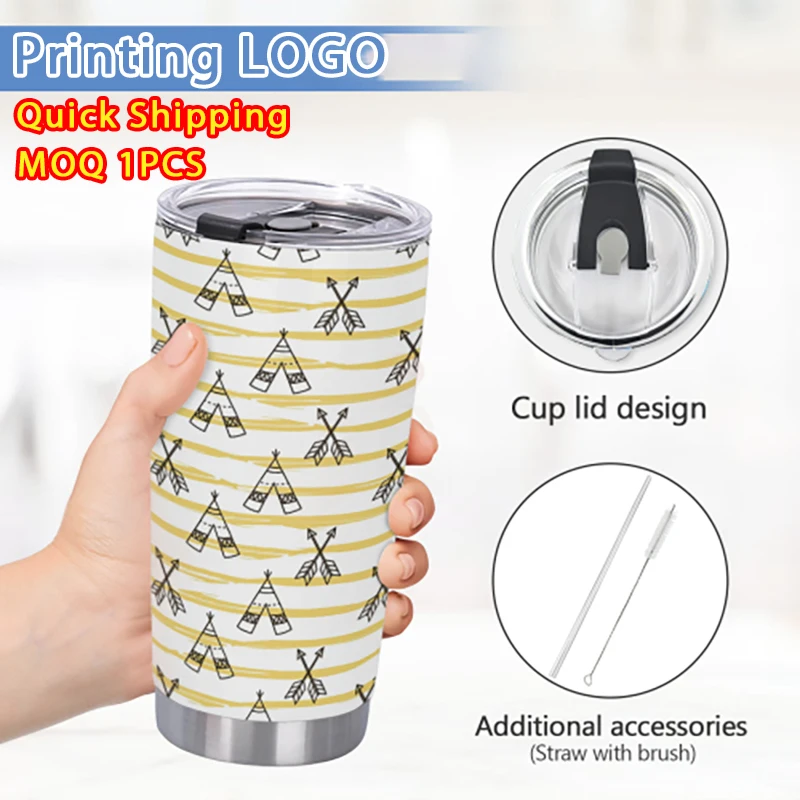 

20Oz LOGO Custom Stainless Steel Water Bottle Single OEM Wholesale Print Image Sports Water Bottles Printing Picture Drinkware