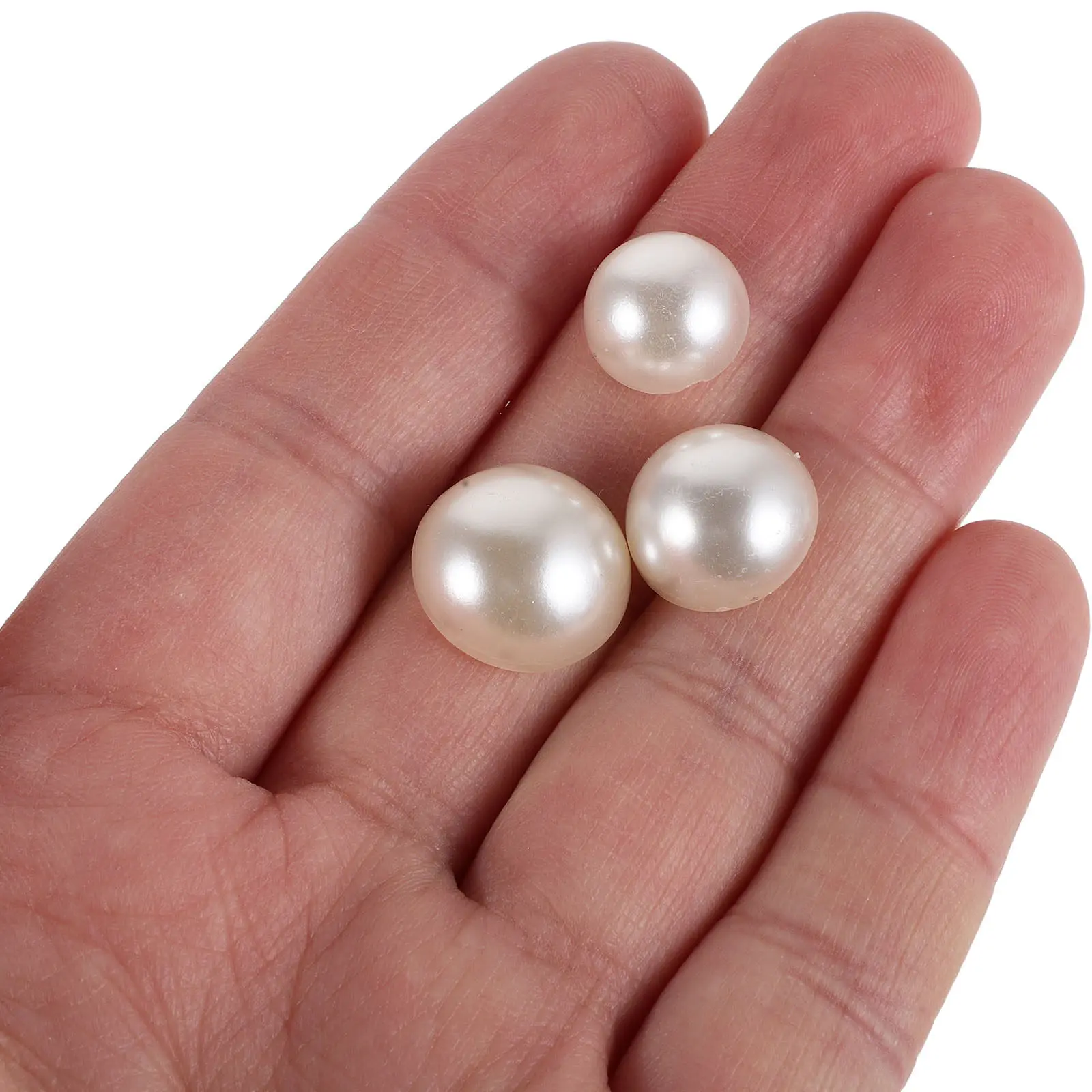 1Set Half Round Flat Back Faux Pearls 3 Sizes Scrapbooking Craft Nails Decorations Embellishments Flat Back Embellishments