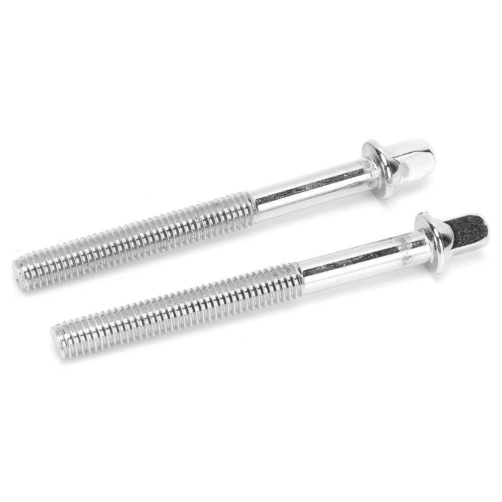 6PCS Durable 70mm Length Drum Tension Rods Metal Material Silver Drum Set Screw Drum Kit Screw Set For Jazz Drum Kit
