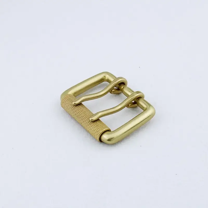 

DIY Leather Craft Hardware 38mm Double Pin Buckle Men's Special BOR Surface Treatment Brass Belt Roller Buckle Belt Buckle Acces