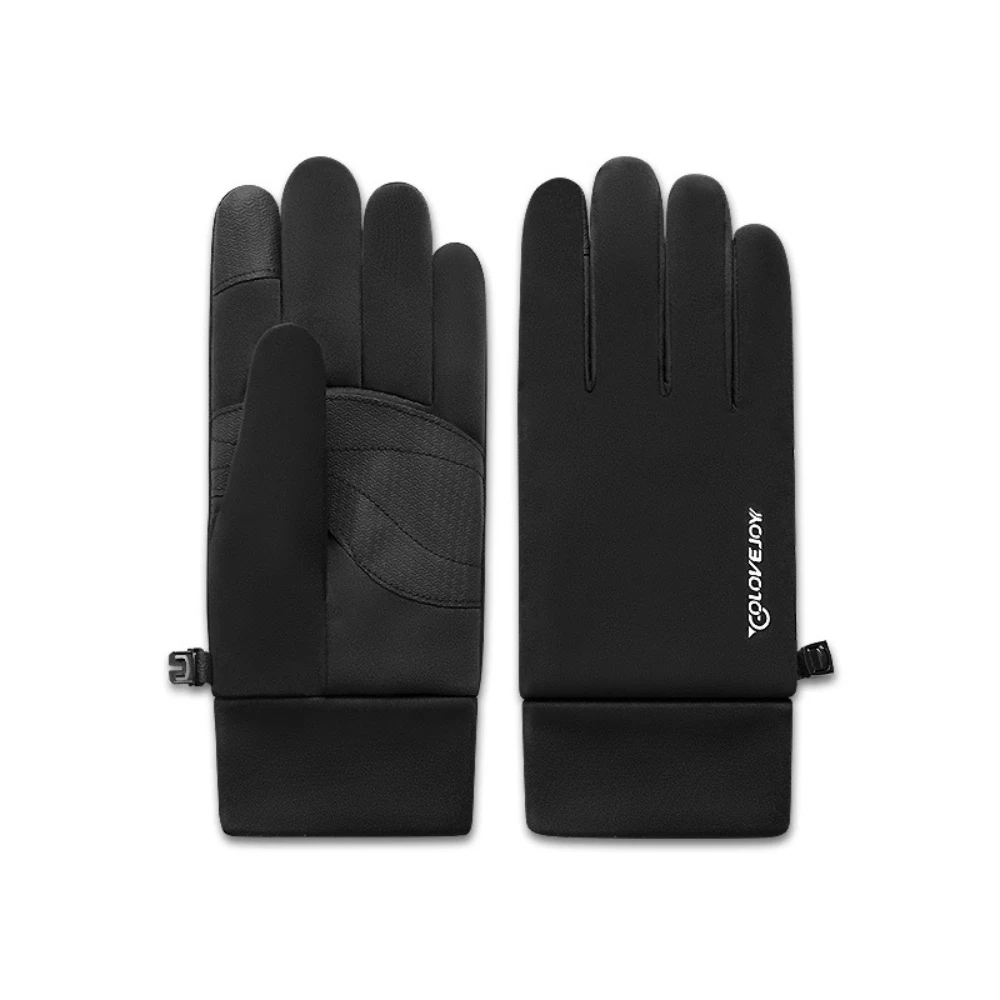Outdoor Cycling Windproof Warm Gloves Full Finger Anti Slip Sports Gloves Two Finger Touchscreen for Climbing Hiking