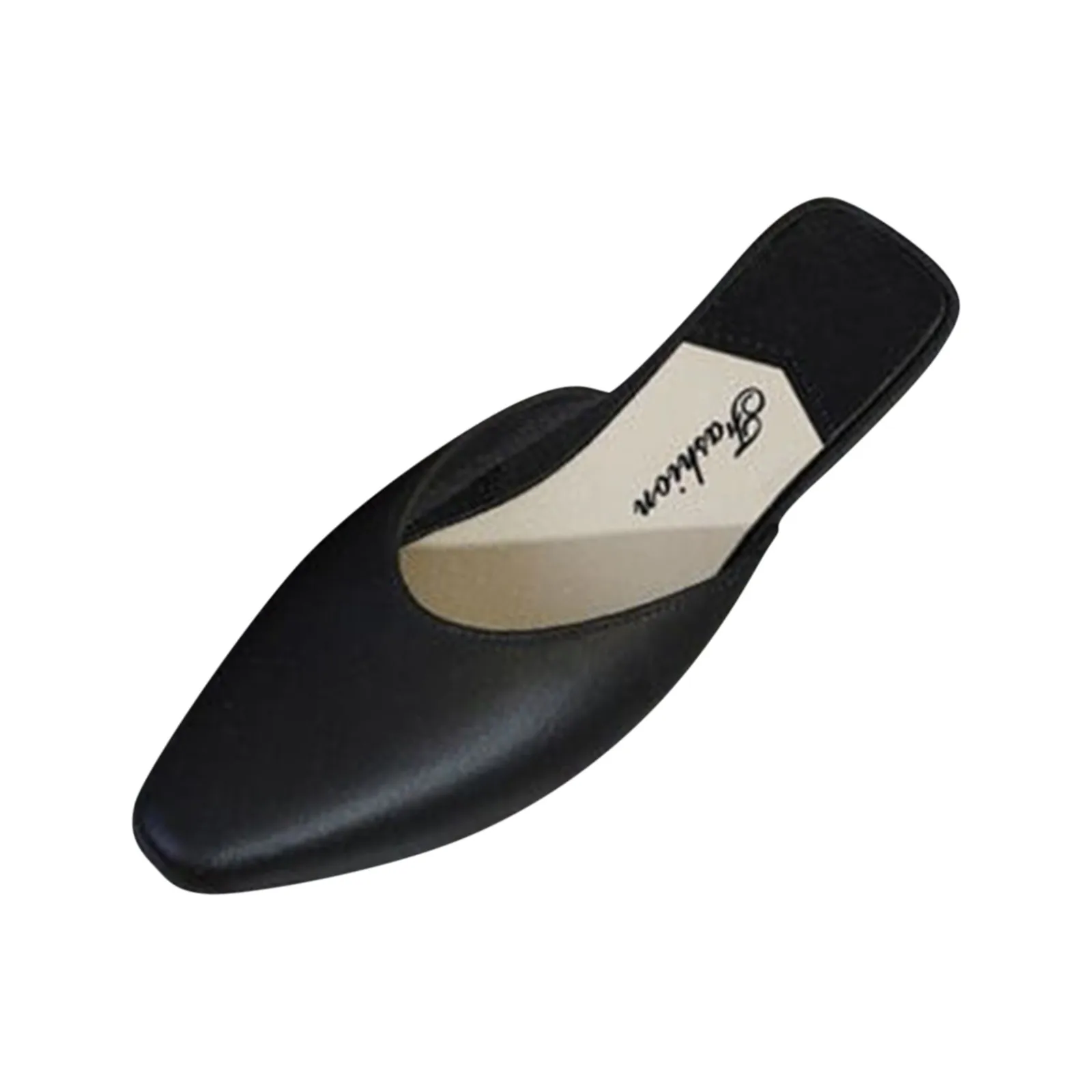 Women'S Slippers Fashion Solid Color Closed Toe Shallow Shoes Popular In Summer Flat Shoes Low-Top Lazy Outdoor Slipper