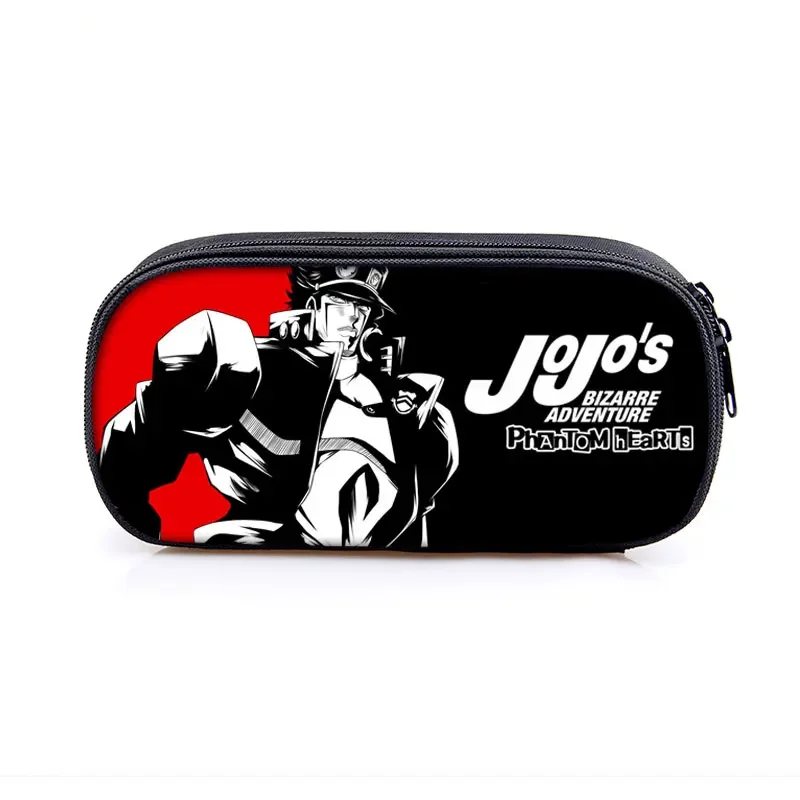 Bolsa de lápices de Anime Jojo Bizarre Adventure, Kujo, Shelly, Yoshikage, KILLER QUEEN, estuches de cosméticos, caja de lápices para adolescentes,