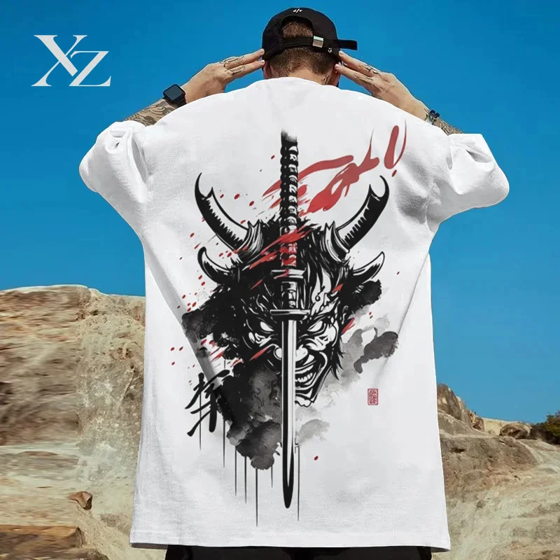 High Quality Japanese Bushido 3D Men's T-Shirt Fashion Cool Samurai Print T Shirt Outdoor Short Sleeve Top Street Personality