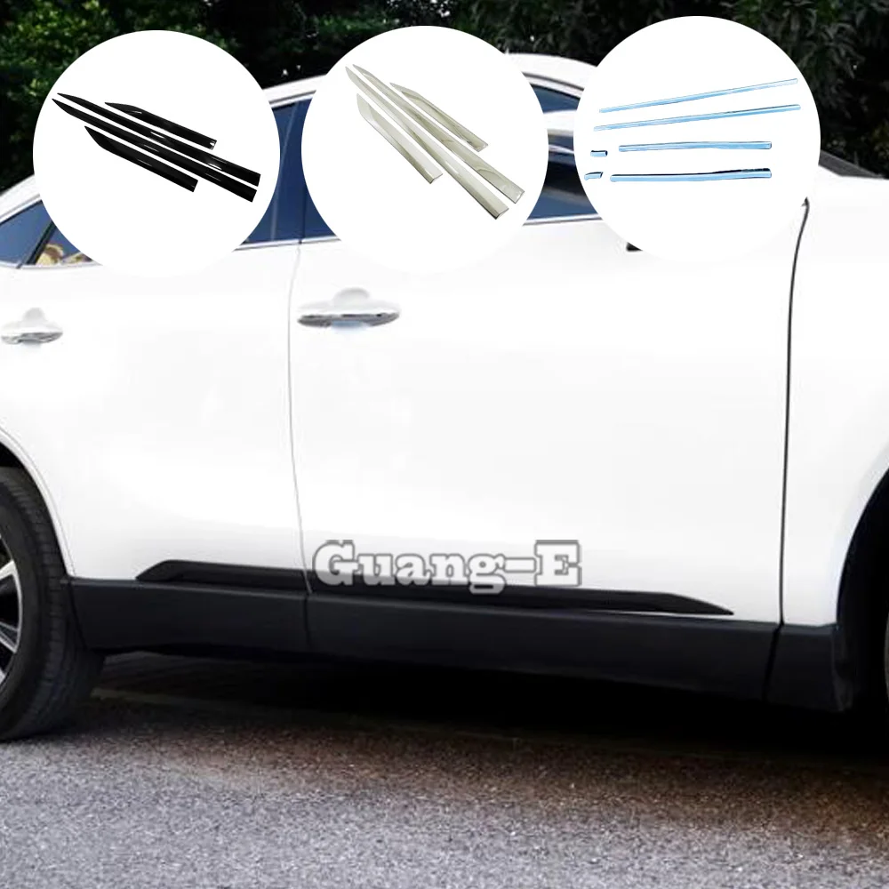 

ABS/Steel Side Door Body Molding Strip Trim Frame Stick Cover Exterior Accessories For Toyota Venza/Harrier 2021 2022 2023 2024