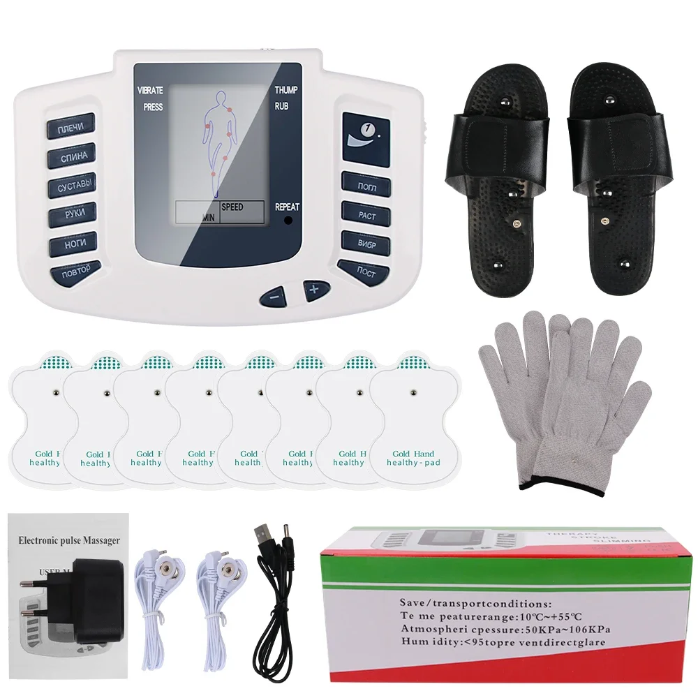 

8Mode EMS Acupuncture Body Massager Eletric Muscle Stimulator Physiotherapy Tens Digital Pulse Massage Machine Health Care Relax
