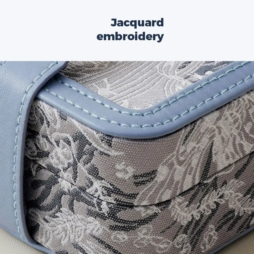 

Retro Embroidery Jewelry Packing Box Large Capacity Flower Earrings Storage Case Handbag Necklace Jewelry Display Box Vacation