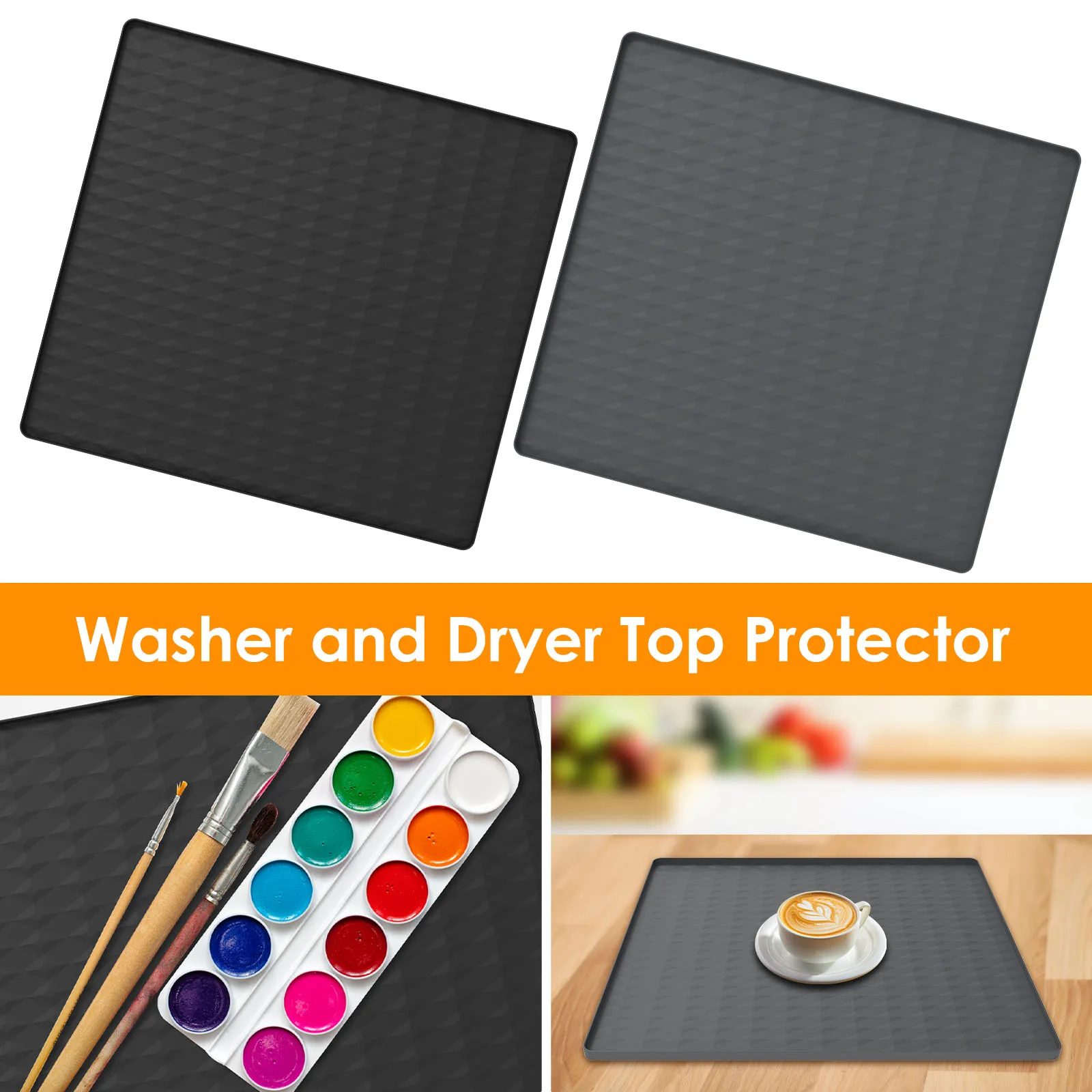 2 Pcs Washer and Dryer Covers for the Top Silicone Washer Dryer Top Protector Waterproof Dryer Top Protector Mat Multipurpose