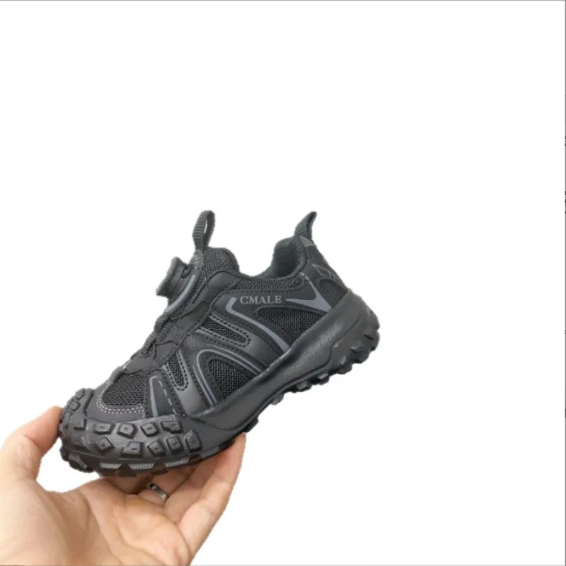 

Boys' Wear resistant Retro Rotating Button Sports Shoes for Autumn 2025 Girls' Tire Bottom Casual Mountaineering Shoes 26-37