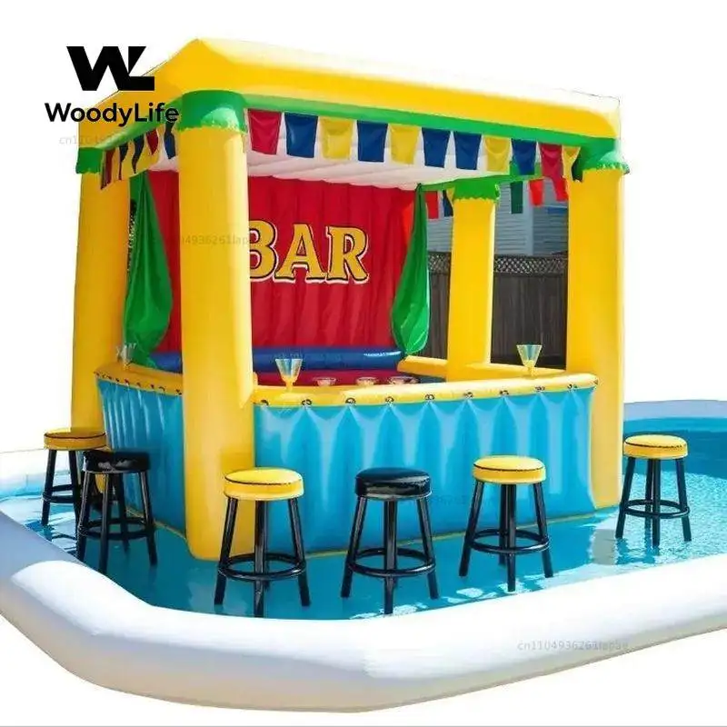 Tent Large Design Inflatable New Bar Lounge Bar Party Inflatable Floating Water Outdoor Dining Bar Swimming Pool
