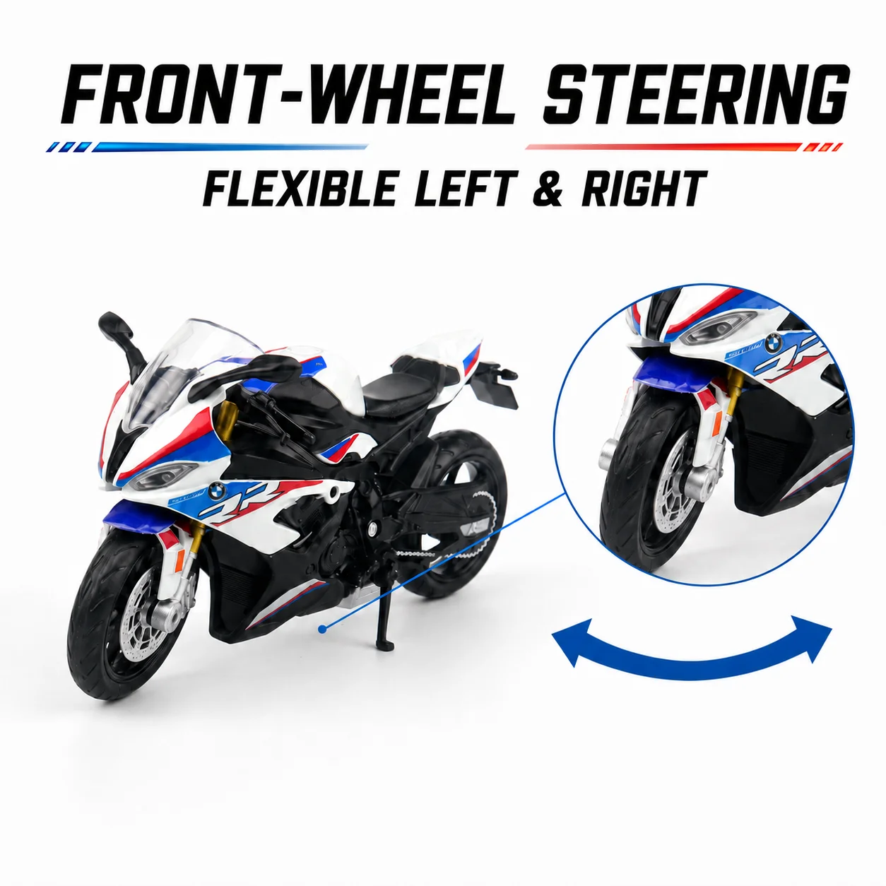 RMZCiTY 1:18 BMW Honda Kawasaki Honda Yamaha Spielzeug-Motorrad Druckguss-Miniaturmodell 1/18 Ausstellungsstück Sammlerstück Geschenk Freund – Detail 6