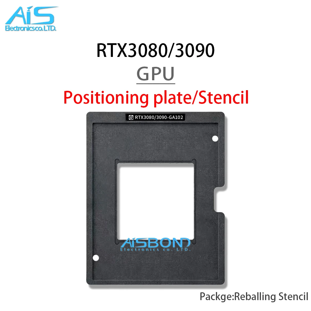 BGA GPU Reballing Stencil Template Station For RTX3080 RTX3080TI RTX3090 RTX3090Ti  Positioning Plate Plant tin net Steel mesh