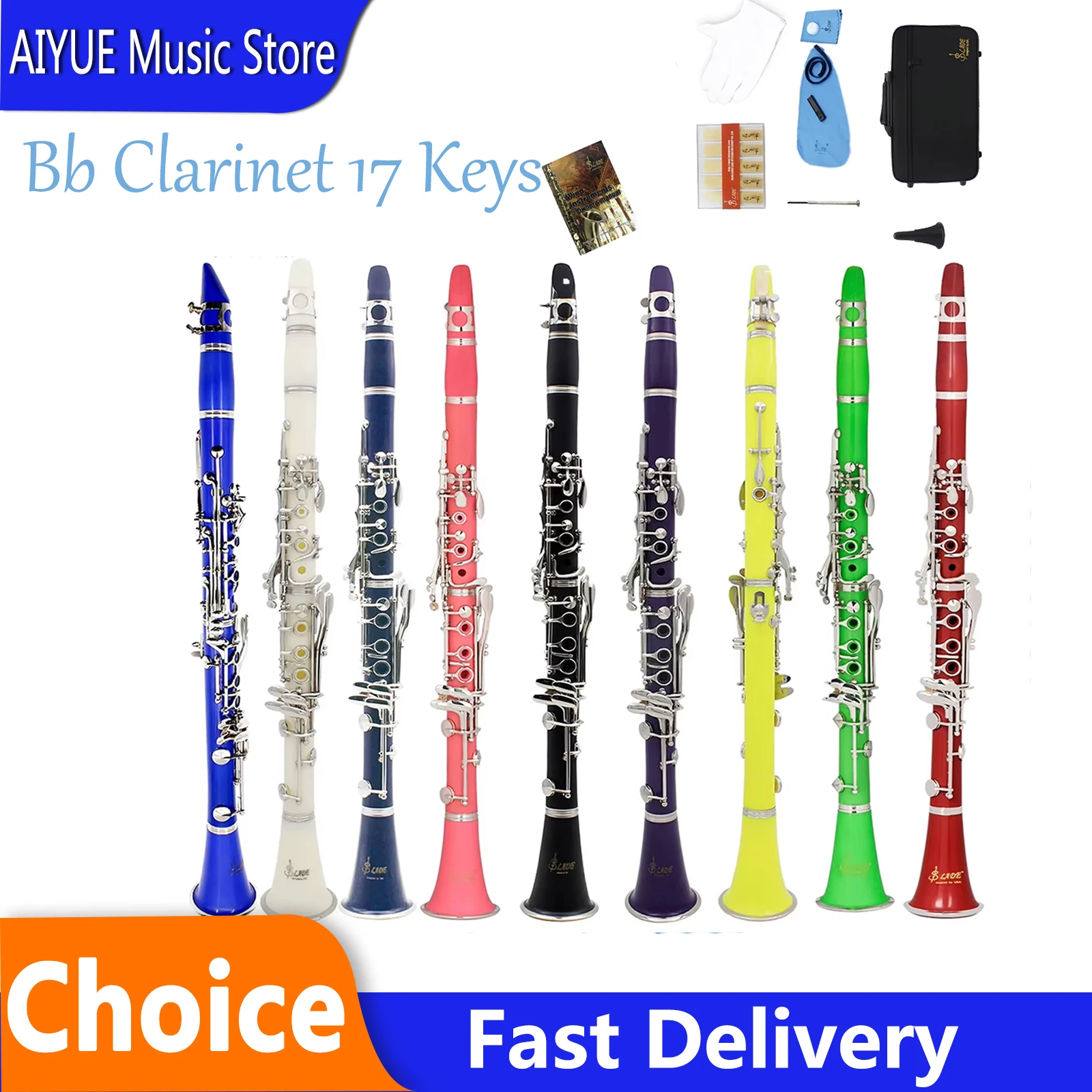 

SLADE Bb Clarinet 17 Keys Bakelite Woodwind Instruments High End Tenor Clarinet Blackwind With Parts Box Reed Speciality Perform