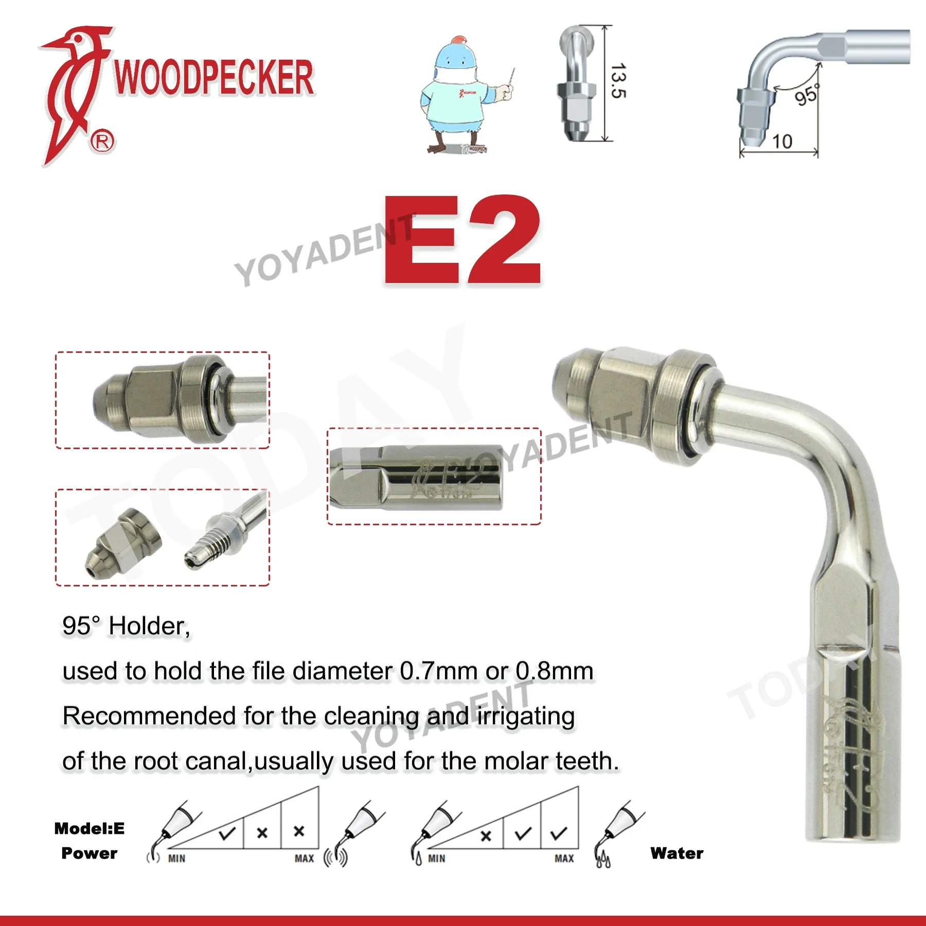 Specht Tandheelkundige Ultrasone Piezo Scaler Handstuk LED HW-5L Scaling Tips Fit UDS EMS Ultrasone Scaler Tandheelkundige Gereedschappen