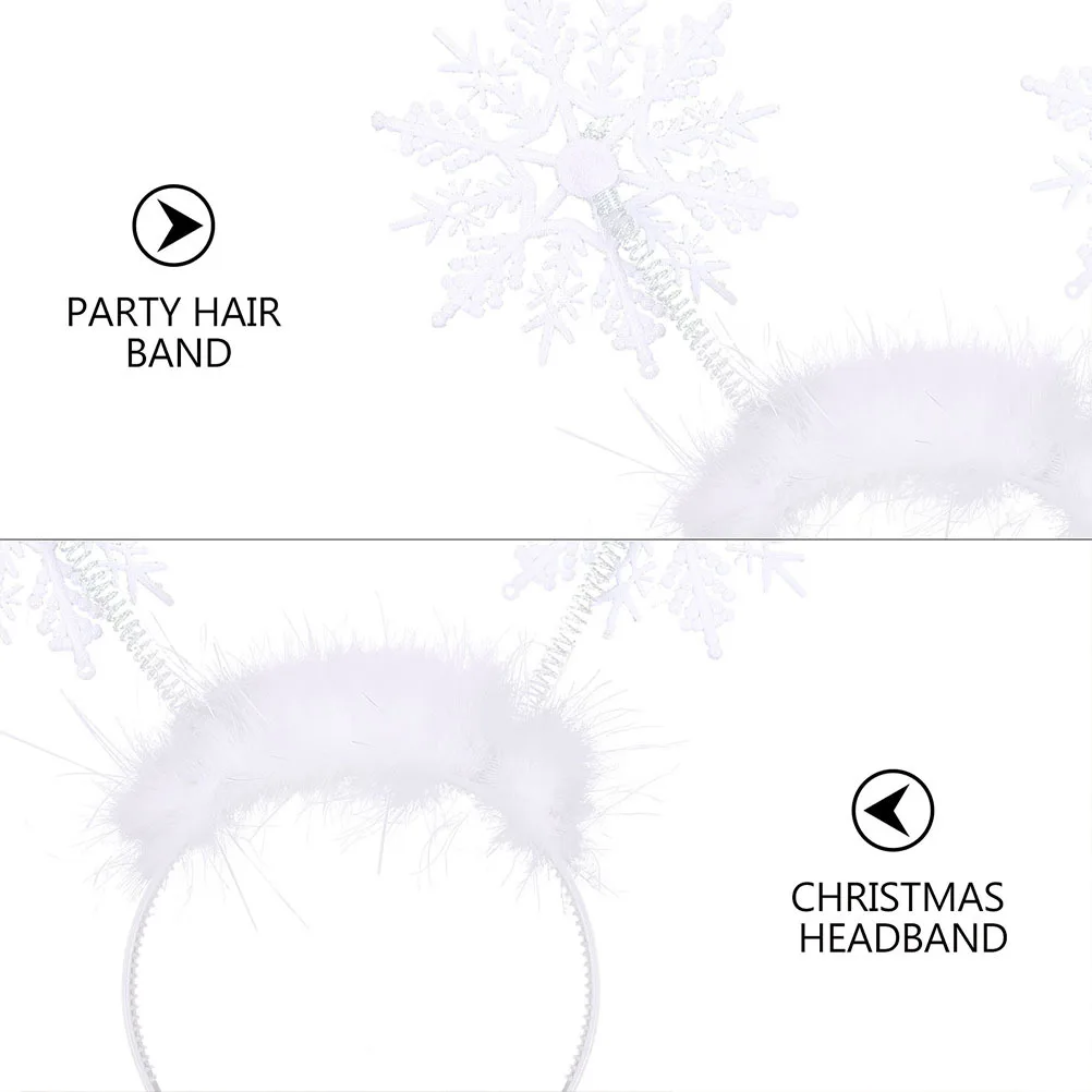 

8Pcs Fun Hair Wear Snowflake Hair Hoops Creative Xmas Headdress for Festival Stage Performance Party Decoration