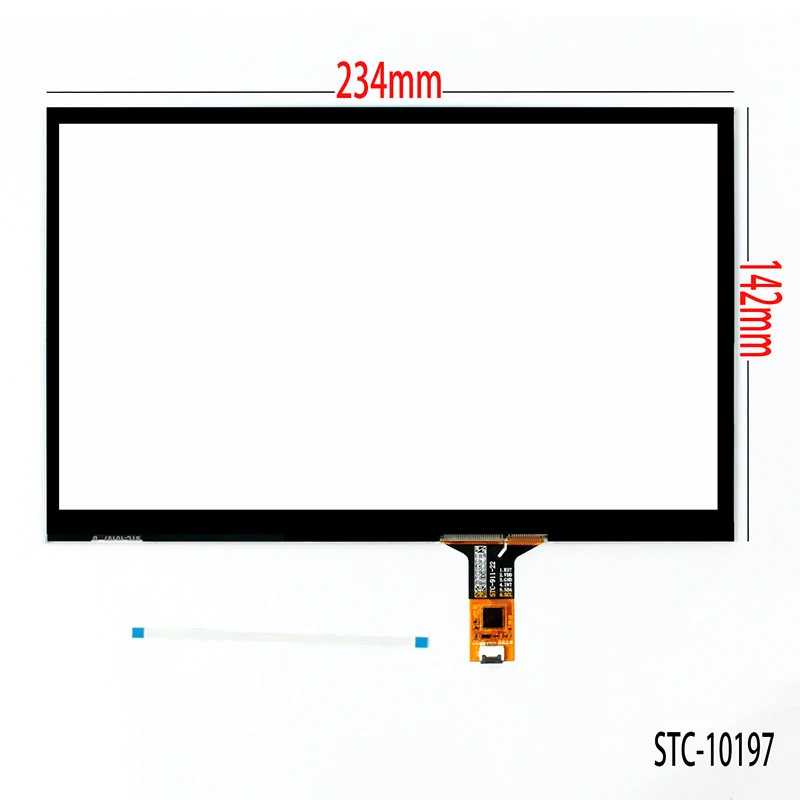 

10,1 дюймовый емкостный экран для машин, промышленное медицинское оборудование, 234 мм * 142 мм, 234*142, зеркальный экран для замены