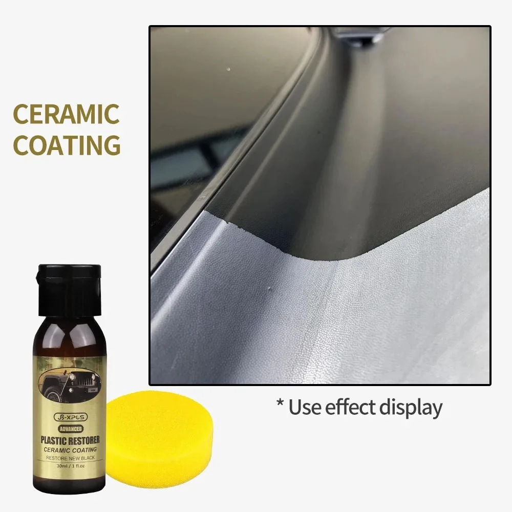 Restorer in plastica per auto rivestimento in ceramica 2-3 anni protezione a lunga durata riparazione sbiancante Black Shine Plastic Trim & Rubber