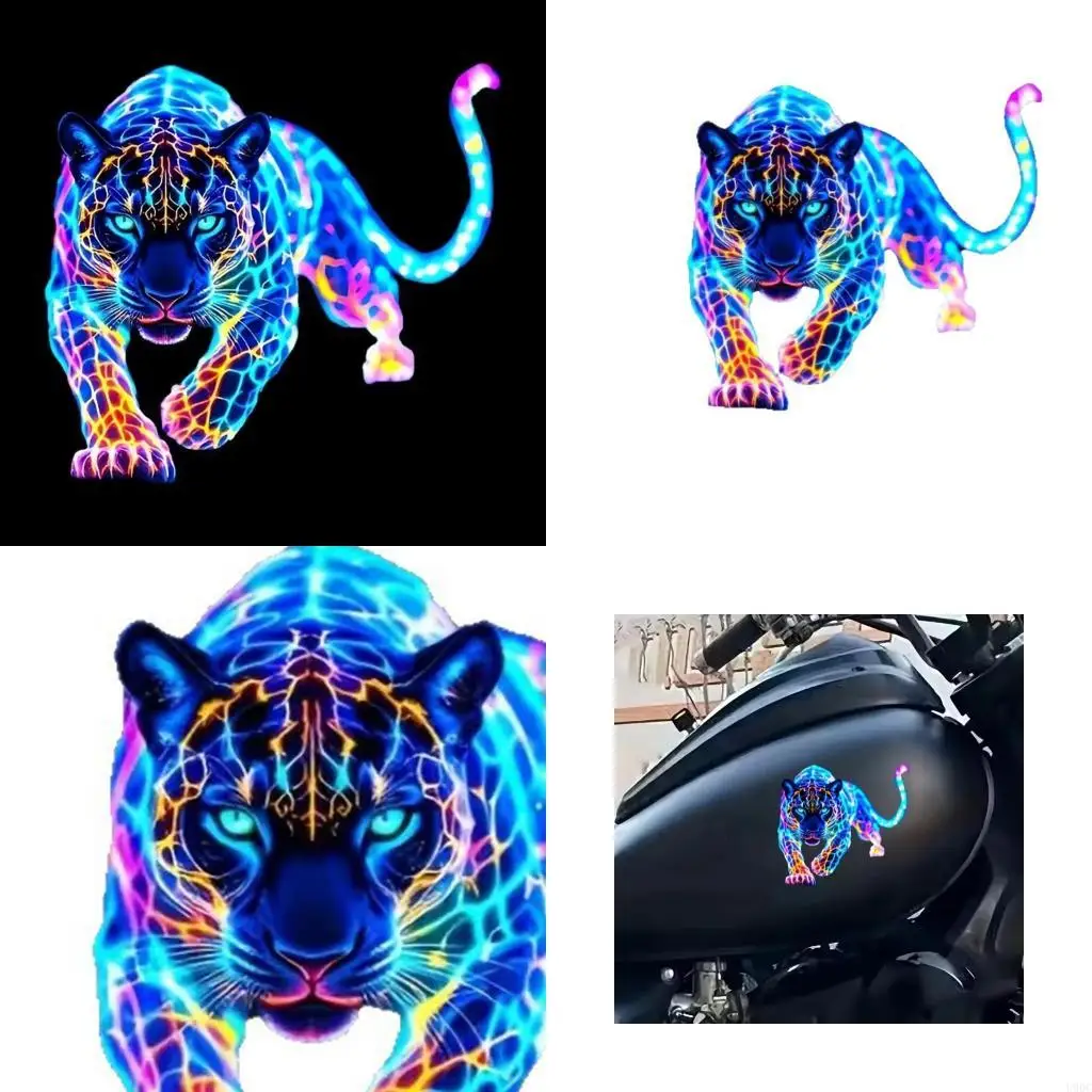 Vibrant Leopard Print Vinyls Decal Sticker for Customizing Scooter Front Fairing and Car Window New