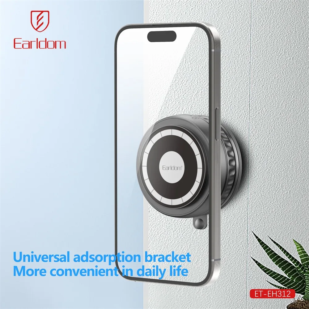 Magnetic Car Phone Holder, Universal Suction Cup, Mirror Gym Bath Shower Stand for Phone