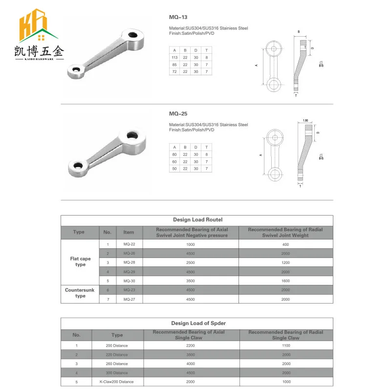 Custom. Stair railing handrail railing accessories steel balcony handrail stair railing glass clip