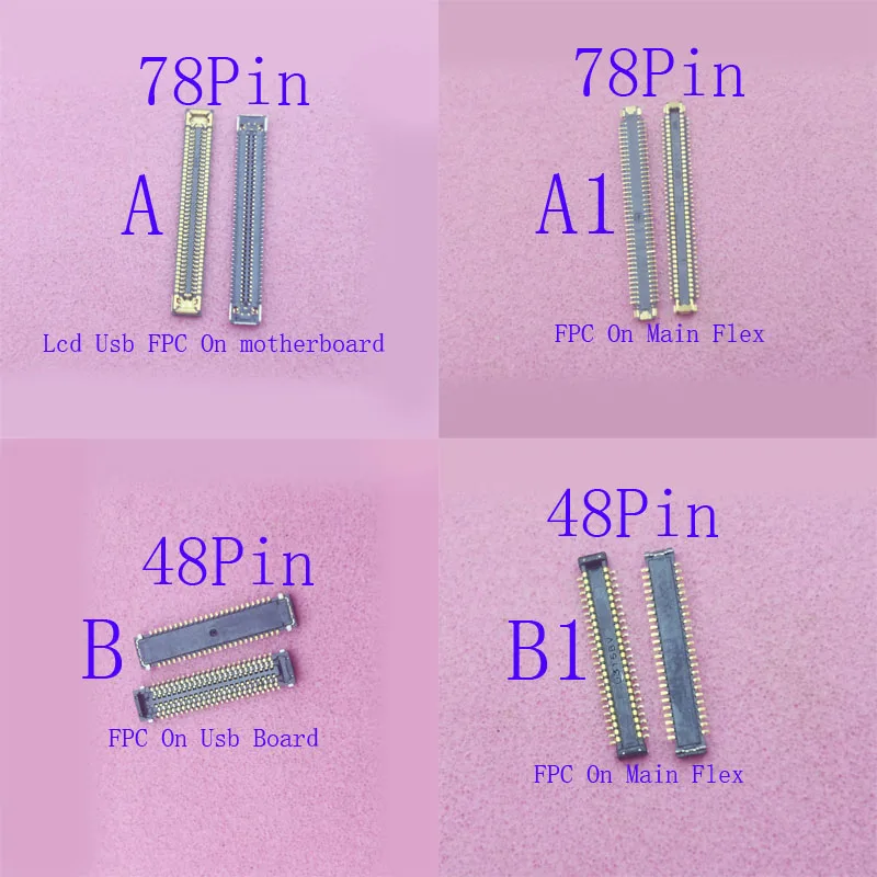 

2-50 шт. разъем для зарядки ЖК-дисплея FPC, USB-разъем для зарядного устройства для Samsung Galaxy M336 M23 M236 M02 M022 M12 M127F M33 48 78-контактный