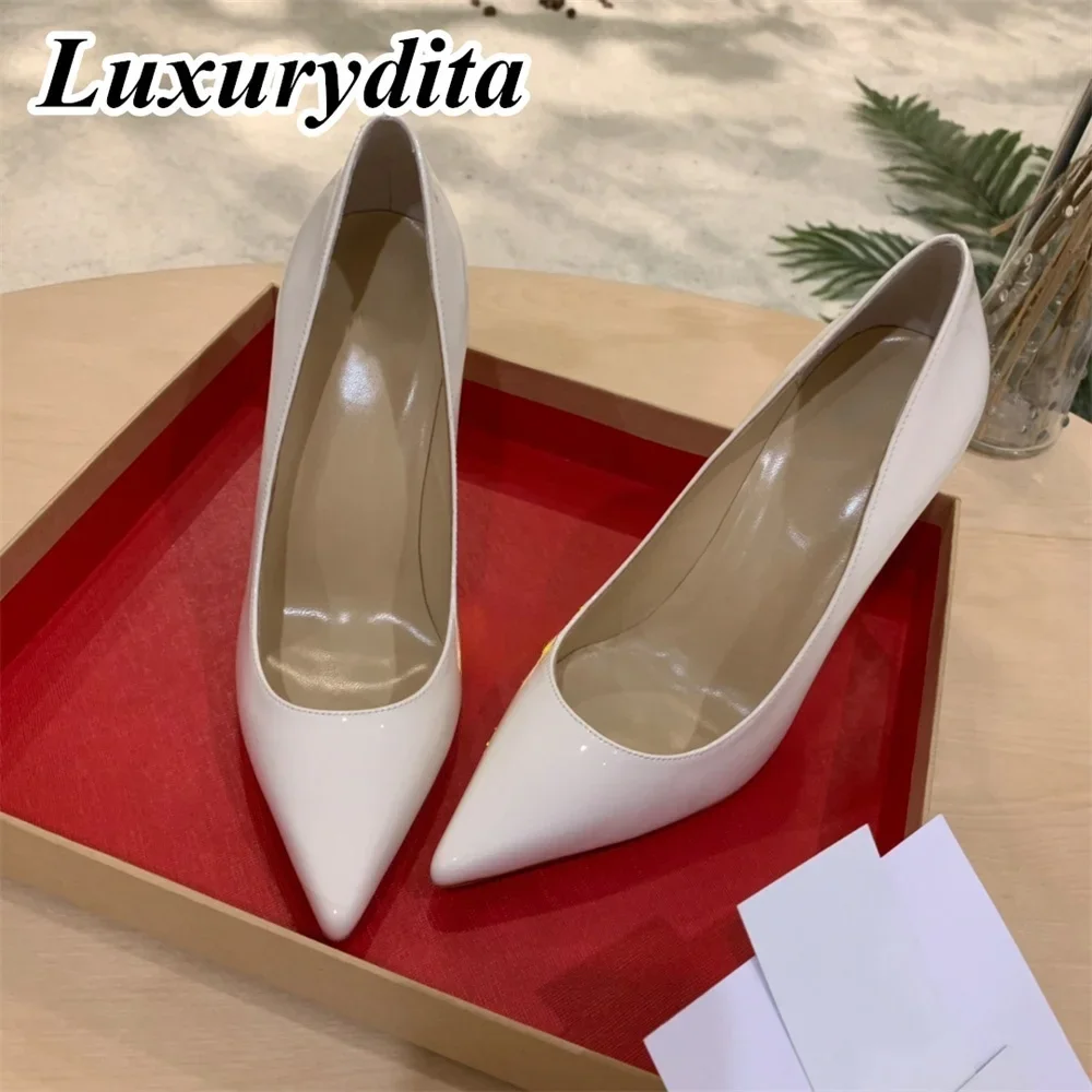 

Top Quality Womens High Heels 0-12cm Luxury Fashion Ladies Sandals Designer Classic Red Heel Real Leather sole Mules Shoes 2231