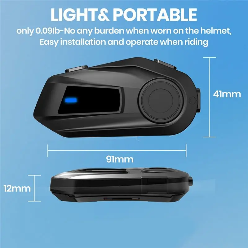 NALFI-Waterproof Bluetooth Headset Stereo Music Sharing Wireless Headset For Motor-Cycle Listening To Music And Talking Radio