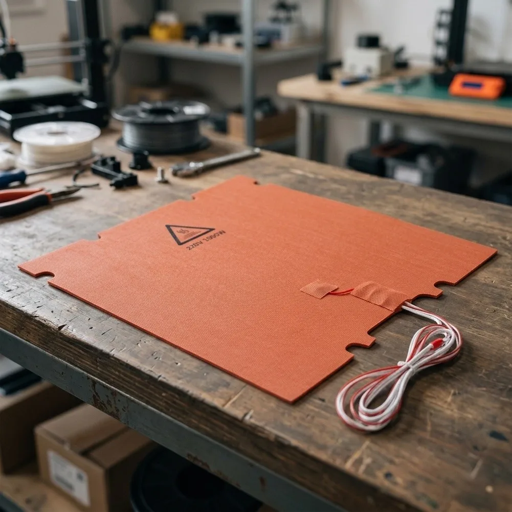 350x350mm 220V 1000W Silicone Heating Plate Heat Mat For Voron R2 For 3D Printer Build For Surface Accessories Orange