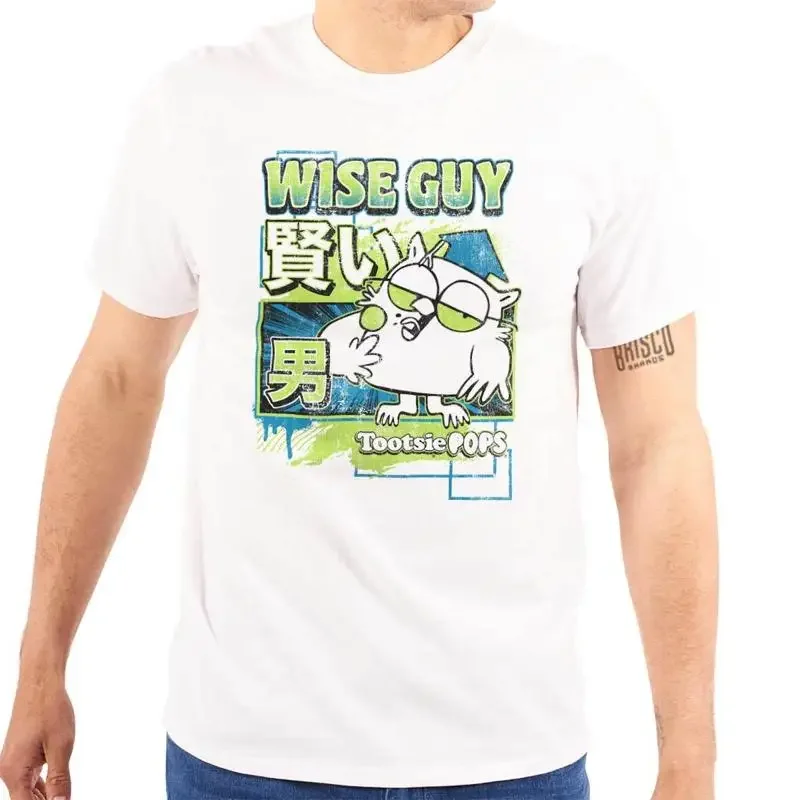 Kanji Tootsie Roll Pops Mr Owl Wise Guy Womens or Mens Crewneck T Shirt Tee