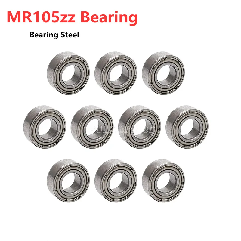 1-200pcs/Lot High Precision MR105ZZ 5x10x4mm V-Slot Micro Deep Groove Ball Bearings for CNC Mini V Slot Wheel Kits,3D Printer