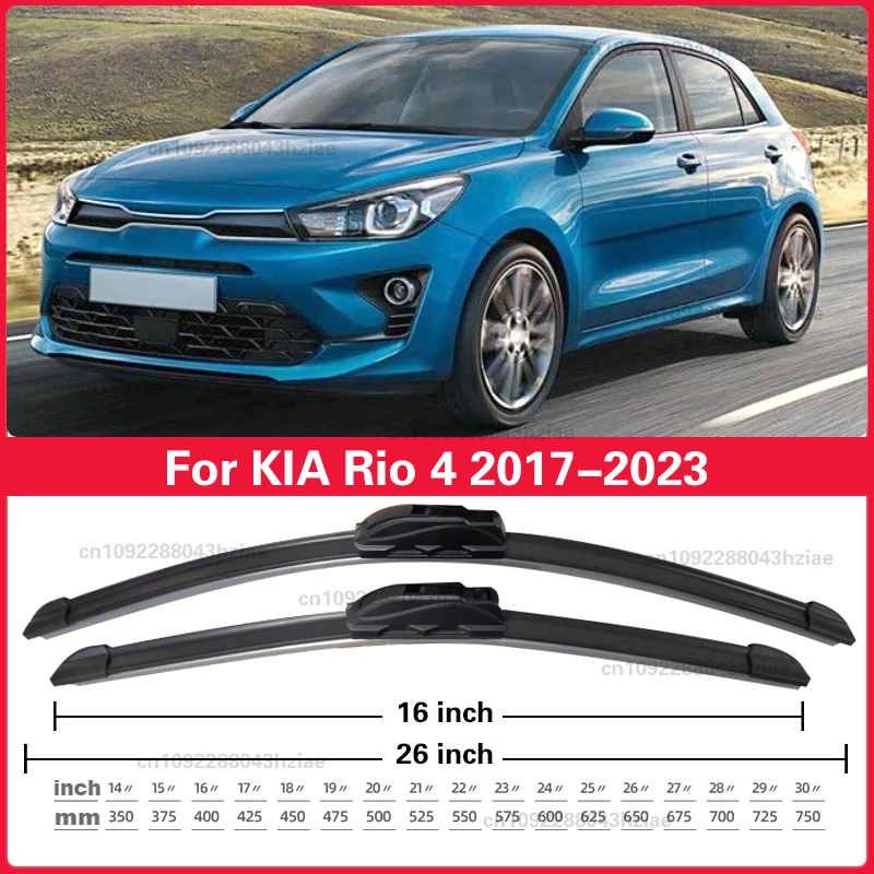 لكيا ريو 4 MK4 2017-2023 الجبهة ممسحة زجاج أمامي شفرات 2 قطعة ملحقات النافذة الزجاج الأمامي 2018 2019 2020 2021 2022 #4