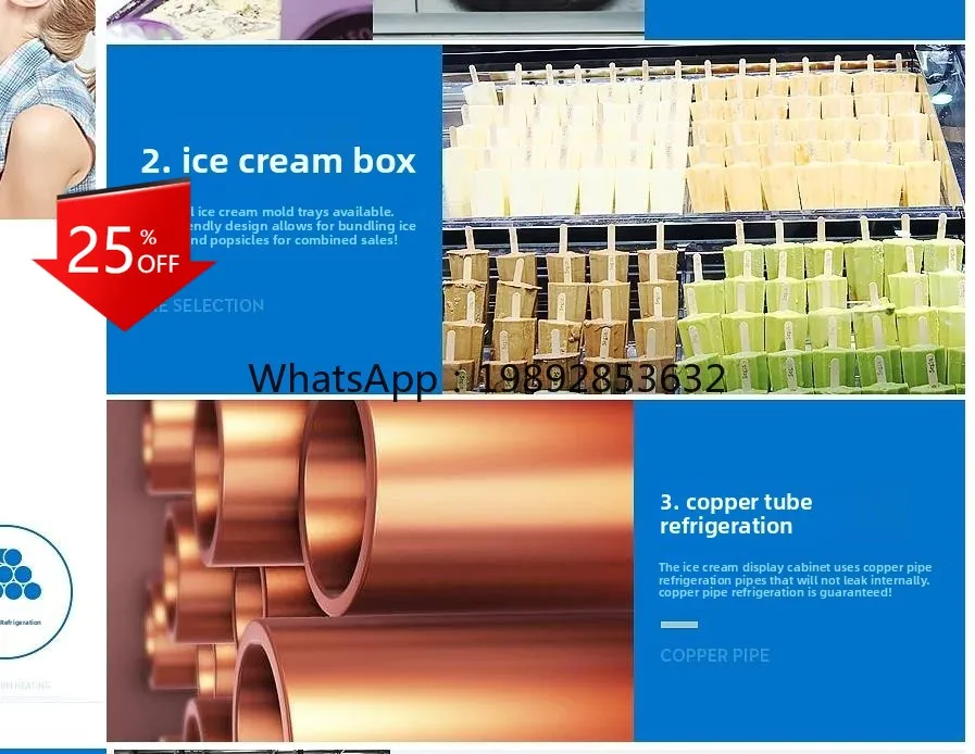 

Ice Cream Display Ice Cream Cabinet Ice Cream Thick Cut Fried Yogurt Popsicles Frozen Hard Freezer Commercial Deluxe
