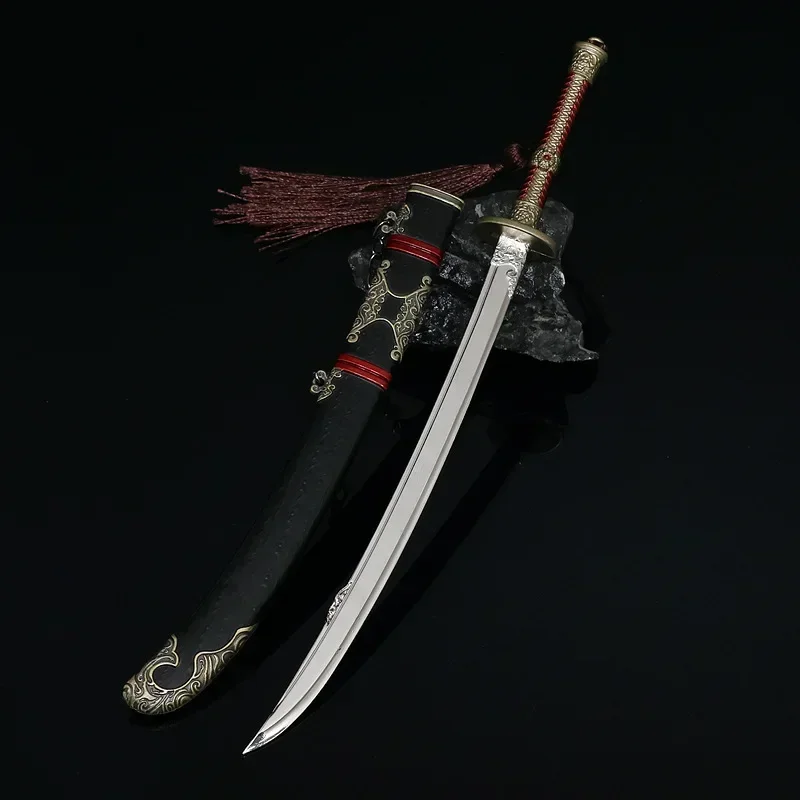 22 cm/8.66in De Vlam Imperial Guards Film Perifere Raging Mes Speelgoed Zwaard Metalen Ambachtelijke Modellen Samurai Katana met schede Geschenken
