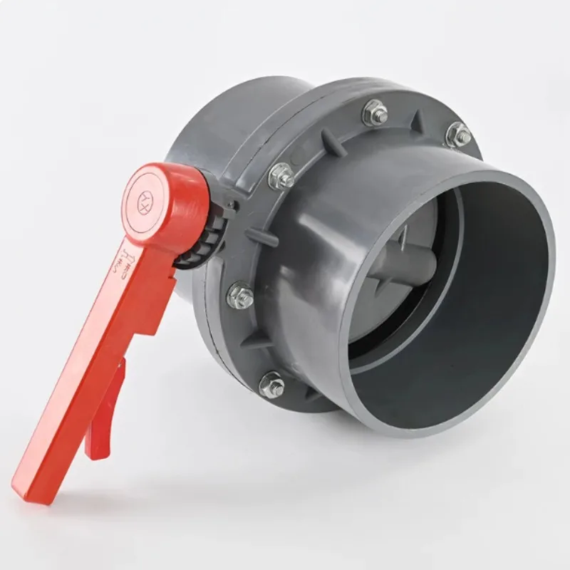 PVC Butterfly Valve Socket Type Disc Valve DN 200 MM Irrigation Butterfly Valve Plastic One-piece Butterfly