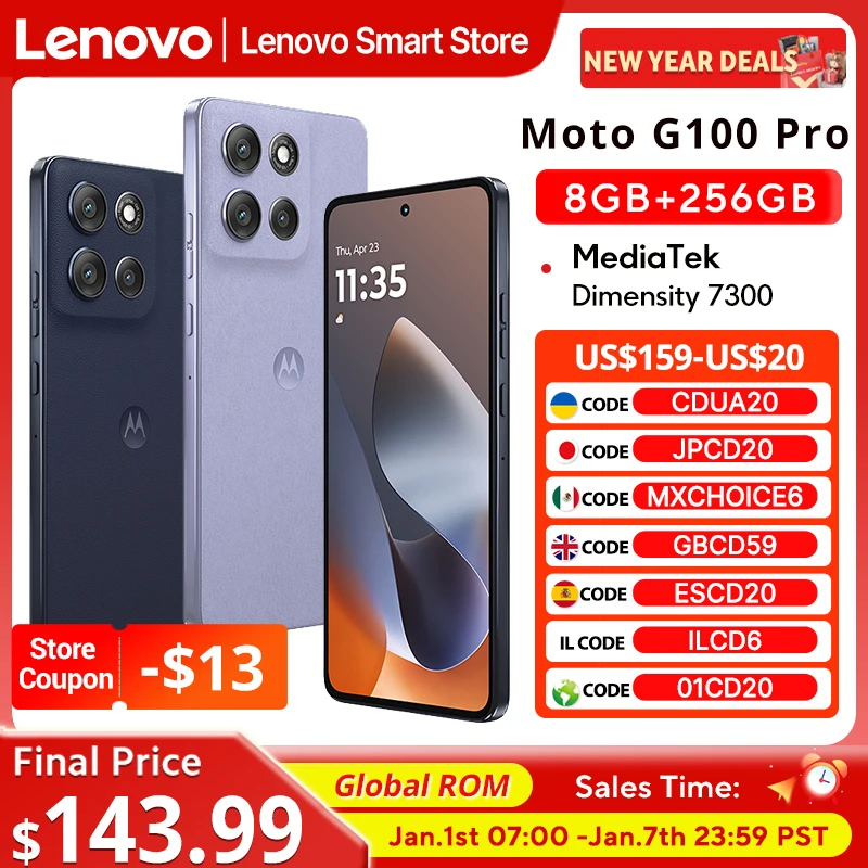 Motorola Moto G100 Pro SmartPhone6.7-inch 1.5K pOLED 120Hz Display Dimensity 7300 Global ROM 6720mAh 50MP AI Camera Cellphone