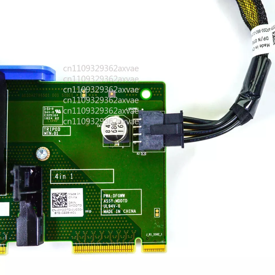 FOR DELL Poweredge R740 R740XD GPU Power Extension Card MDDTD w/Cable TR5TP