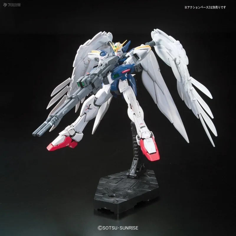 BANDAI Original Real Grade Series 17 Flying Wings Up To Zero EW Anime Action Figure Assembly Model Toys Ornaments Gifts Fo Boys