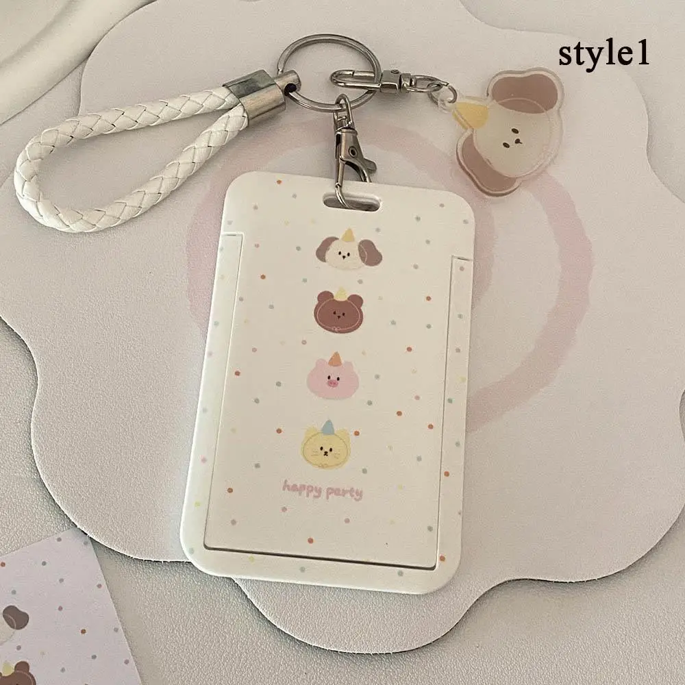 Creative Design Card Case Protective Case Keyring Card Campus Access Credit Card Holder Bag Set Key Chain Idol Photocard Holders