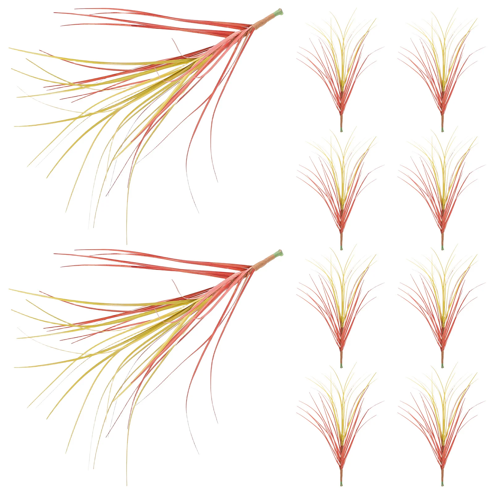 

12Pcs Faux Grass Plants Artificial Shrubs Realistic Tall Greenery Stems for Home Garden Balcony Decor Simulation Plant