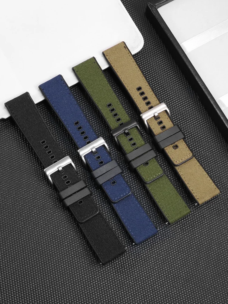 Adapted to Huawei Watch GT 4 3 2 Pro Extraordinary Master Ultimate Nylon Canvas Rubber Watch Strap